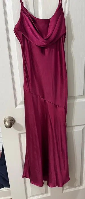 Magenta Pink Saints + Secrets Midi Dress thumbnail 1