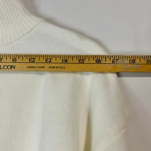 Cider Women’s Cropped Turtleneck Sweater White Size Small NWT Acrylic Nylon thumbnail 6