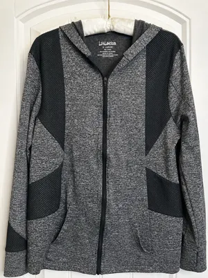 Litletics Gray Full Zip Women’s Hooded Performance Jacket XL Stretch Athleisure thumbnail 1