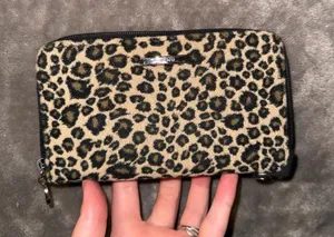 Nine West Leopard Print Zip Around Wallet thumbnail 1