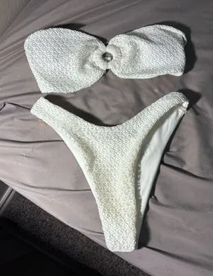 Shein White Bikini set  thumbnail 1