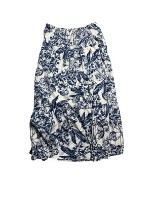 🌸 Abercrombie & Fitch Blue Floral Two Piece Set Top L Skirt LP 🌸 thumbnail 3