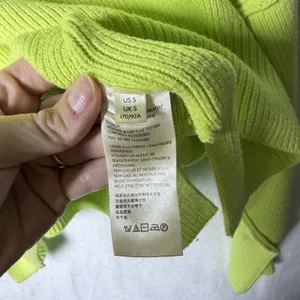 Free People Easy Street Ribbed Knit Tunic Sweater Top Womens size S Citron Green thumbnail 4