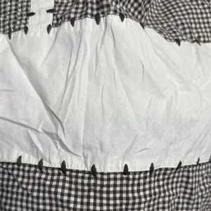 💖 Kim Rogers Cottage Peasant Style Gingham Blouse with Neck Tie Detail‎ thumbnail 6