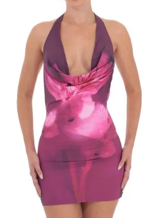 Halter Open Back Mini Dress thumbnail 1