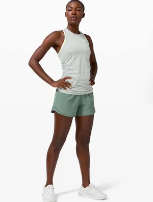 Green Lululemon Shorts Hotty Hot 4" thumbnail 2