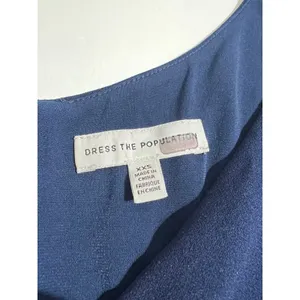 Dress The Population‎ Jade Navy Blue Cutout Twist Front Mini Dress XXS thumbnail 4