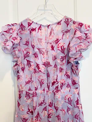 BHLDN Eva Flutter Sleeve Plunge V-neck Maxi Dress Floral Wedding Guest Occasion thumbnail 9