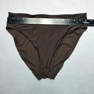 Envya Brown Swim Beach Cheeky Flirty Boho Bikini Bottom L‎ Large 12 thumbnail 3
