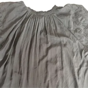 Chelsea & Theodore Blouse NWT eyelet sleeve 3X Black Casual Lace Coquette thumbnail 4
