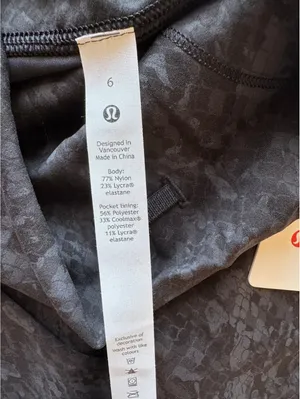 Lululemon Wunder Train High Rise 25” Hideaway Camo Black Size 6 NWT thumbnail 6