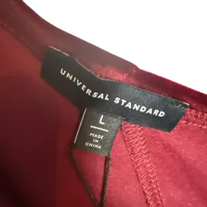 Universal Standard Wine Red Velvet Asymmetrical Off Shoulder Long Sleeve Dress L thumbnail 5