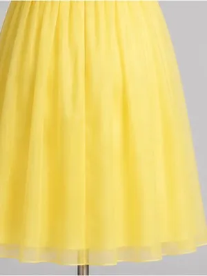 NWT May Queen Yellow Strapless Beaded Y2K HOCO Dress Plus 16 Party thumbnail 6