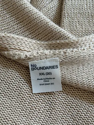No Boundaries Women's Viral Tie-Front Knit Cardigan (XXL) thumbnail 2