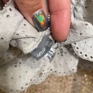 Aerie Light Gray Lace Racerback Bralette, XXL thumbnail 5