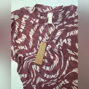 SKIMS NWT Women’s Summer Mesh Raspberry Swirl T-Shirt Thong Bodysuit‎ Size XS thumbnail 4