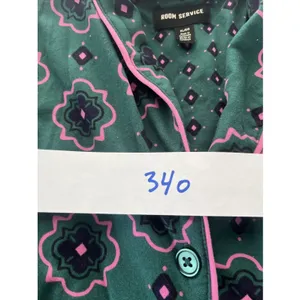 Room Service Women’s Pajama Sleep Set Green Pink Size XL X-Large NWOT thumbnail 7