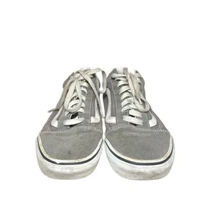 VANS Old Skool Womens Gray White Suede Lace Up Low Top Sneakers Shoes Sz M7 W8.5 thumbnail 2
