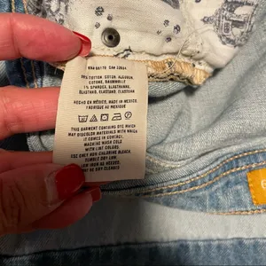 Pilcro And the Letterpress Jean Shorts Distressed Size 29 ‎ Blue Anthropologie thumbnail 10