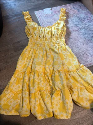 Urban outfitters Yellow Floral Smocked Sundress thumbnail 4