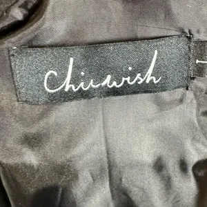 Chicwish Free myself open front black wool blend coat size large thumbnail 9