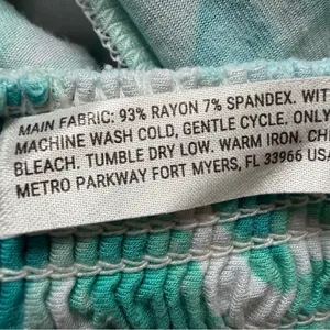 Soma Pajama Pants Women L Teal White Damask Floral Cropped Lounge Sleepwear thumbnail 3