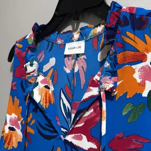 SugarLips Esby Floral Graceland Ruffle Trim Mini Dress thumbnail 9