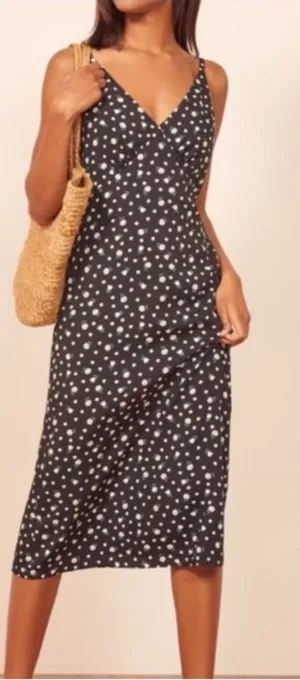 Reformation Lizel Dress in Mari Floral Print Daisy Size Small thumbnail 1