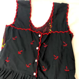 Handmade Philippine Embroidered Dress Black thumbnail 9