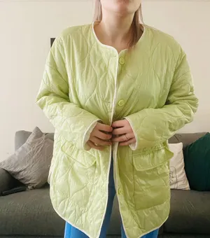 Lime Green Quilted Jacket Size L thumbnail 6