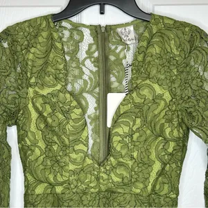 Angel Biba Shannon Green Lace Dress Size 8 NWT‎ thumbnail 3
