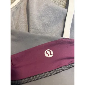 Lululemon Free To Be Wild Sports Bra Striped Purple Grey Strappy Yoga Bra thumbnail 4