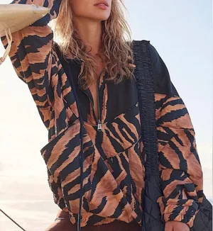 Free People Movement NWOT Walk The Line tiger print pullover, size medium 8/10 thumbnail 1