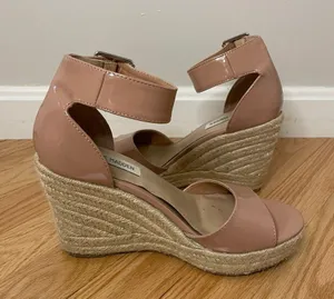 Steve Madden Villa Wedge Espadrille Sandals, Blush, Size 7, EUC thumbnail 3
