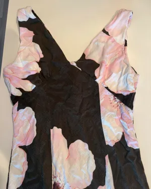 Paper Heart Brown Dress with Pink Flowers thumbnail 2