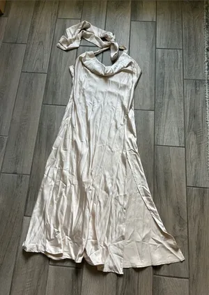 Hello Molly Cream Halter Maxi Dress thumbnail 1