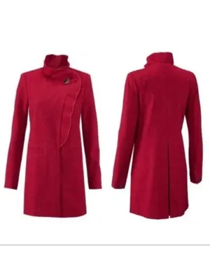 -Cabi Celebration Jacket Women’s Size XS Red Houndstooth Print Academia #3546 thumbnail 2