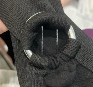 Zara Black Ribbed Square Neck Tank Top with Silver O-Ring Straps thumbnail 8