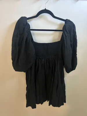 Abercrombie Black Puff Sleeve Mini Dress thumbnail 3