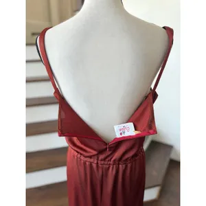 Vintage 70s Rust Orange Red Square Neck Midi Dress & Cardigan Set Boho thumbnail 7