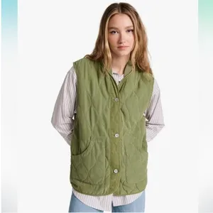 Free People NWT We The Free Billie Quilted Vest Moss‎ Green OB1510076 Women's S thumbnail 11