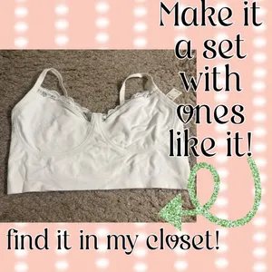Aerie Blue Superchill Seamless Lace Trim Corset Tank Top Bralette - size XL thumbnail 8