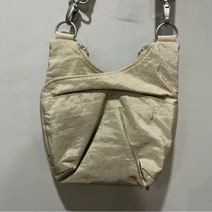 Baggallini Organizer‎ Bag Crossbody Messenger Multi Pockets Beige Designer EUC thumbnail 4