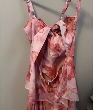 Selfie Leslie Summer/Spring Pink Floral dress thumbnail 10