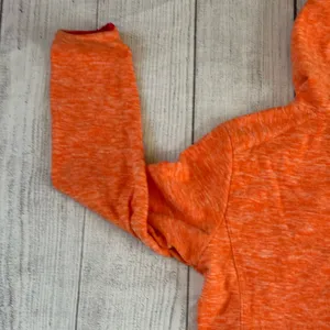 Little Donkey Andy size medium orange pink trim full zip hoodie jacket thumbnail 10