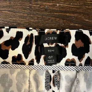 J Crew Remi Pant In Leopard Animal Print Size 6t Tall thumbnail 4