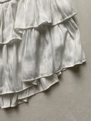 White ruffle preppy mini dress thumbnail 5