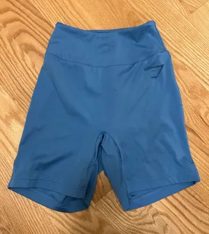 Gymshark Teal-Blue High-Rise Bike Shorts thumbnail 1