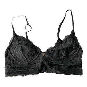 FREE PEOPLE Black Alyssa Lace Plunge Underwire Bra Bralette Crop X-Small NWT thumbnail 4