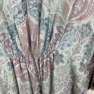 World Market Paisley Rayon‎ Kaftan Maxi Dress Size S/M Kimono Sleeve Boho Soft thumbnail 3
